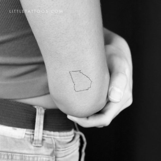 Tatuaje temporal del mapa de Georgia (juego de 3)