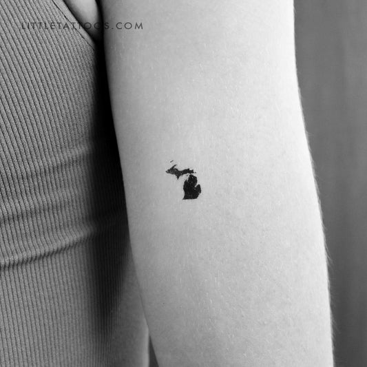 Tatuaje temporal del mapa de Michigan (juego de 3)