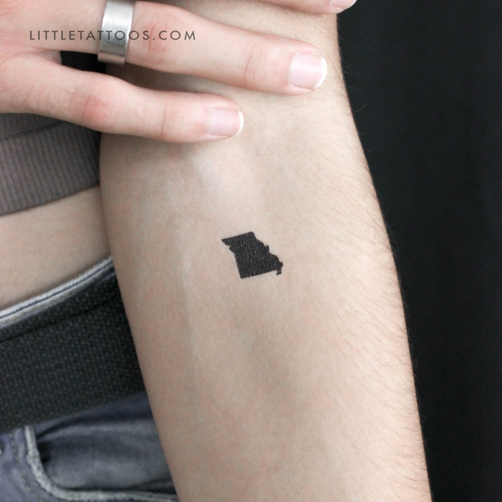 Tatuaje temporal del mapa de Missouri (juego de 3)