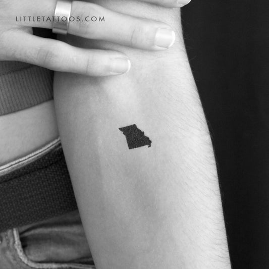 Tatuaje temporal del mapa de Missouri (juego de 3)
