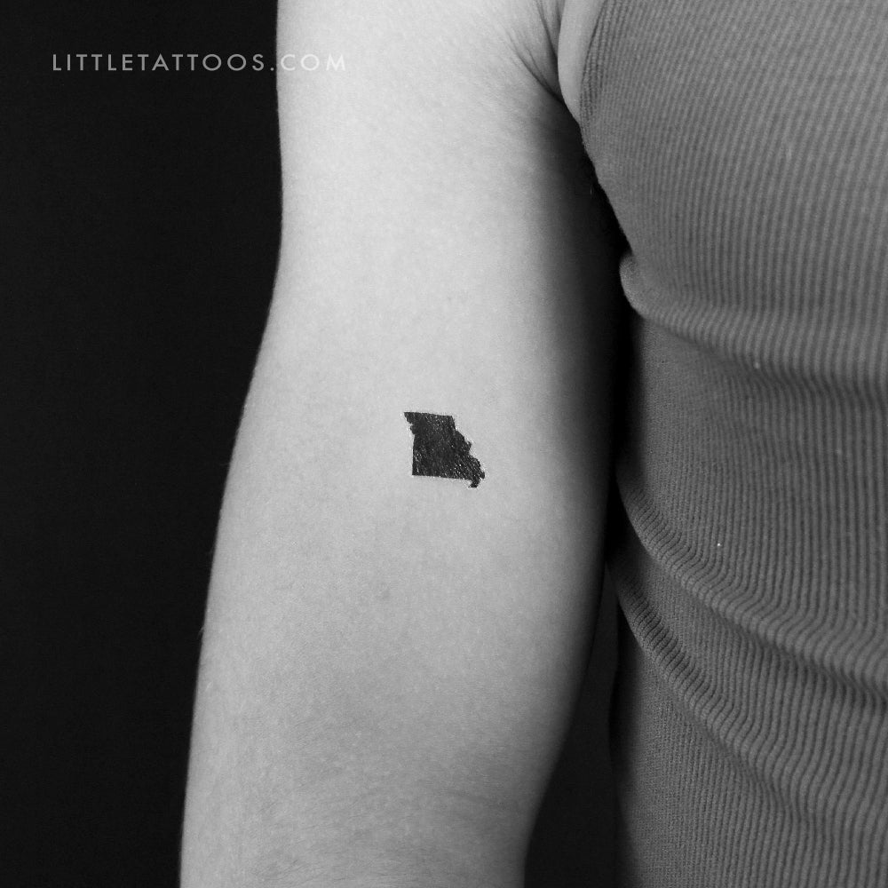 Tatuaje temporal del mapa de Missouri (juego de 3)