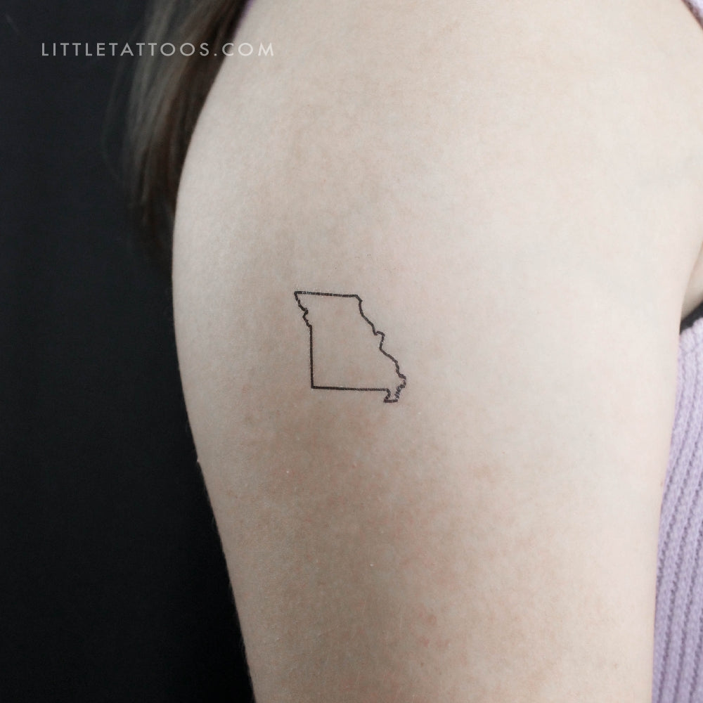 Tatuaje temporal del mapa de Missouri (juego de 3)