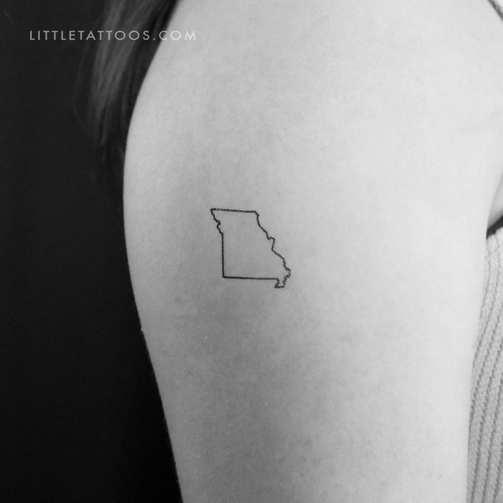 Tatuaje temporal del mapa de Missouri (juego de 3)