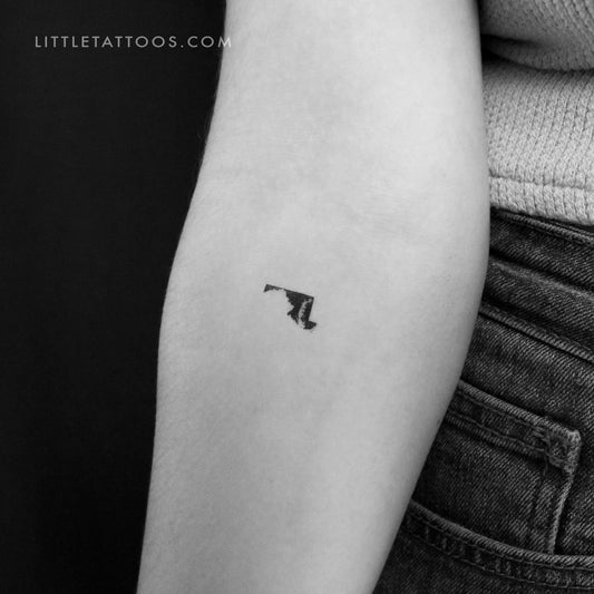 Tatuaje temporal del mapa de Maryland (juego de 3)