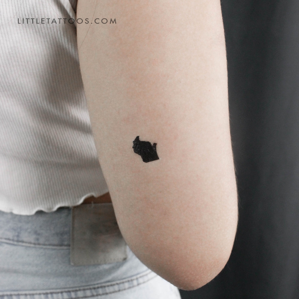 Wisconsin Map Temporary Tattoo - Set of 3