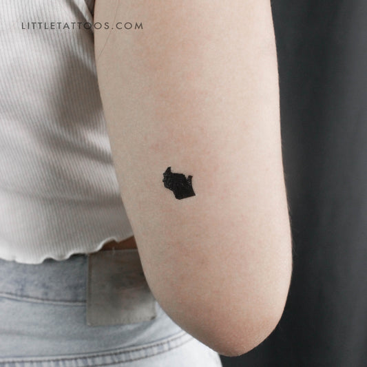 Wisconsin Map Temporary Tattoo - Set of 3