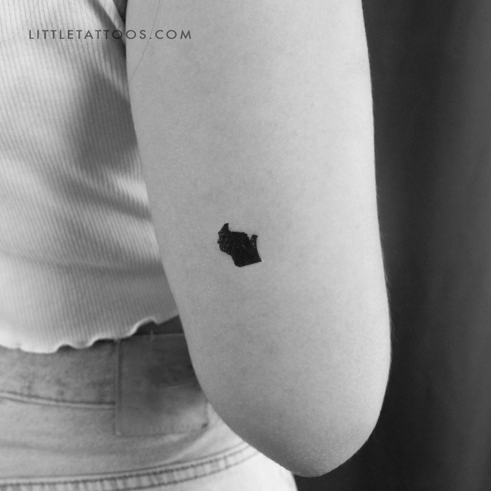 Wisconsin Map Temporary Tattoo - Set of 3