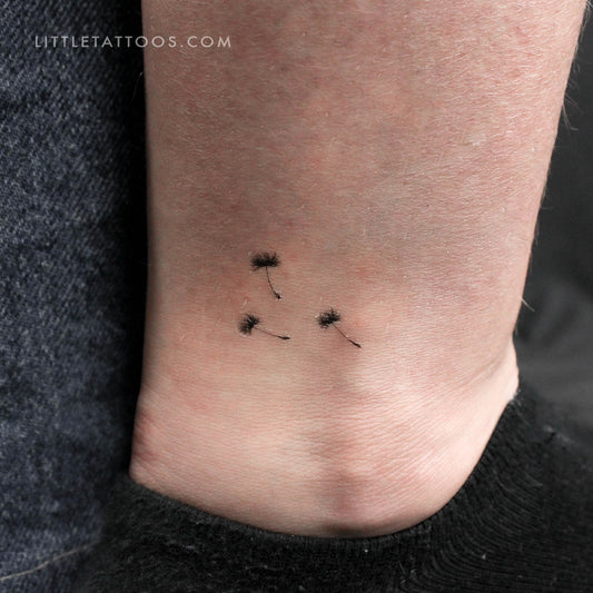 Three Dandelion Seeds Temporary Tattoo - Set of 3