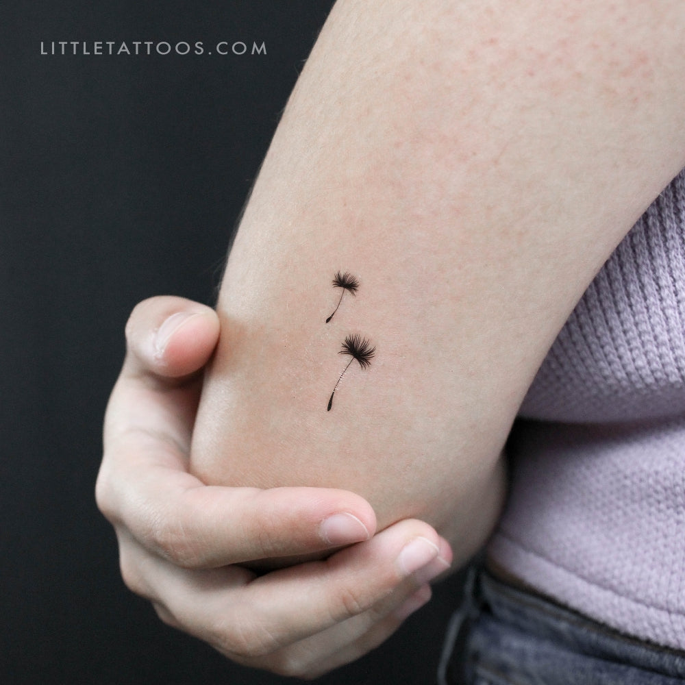 Dandelion Seed Couple Temporary Tattoo - Set of 3
