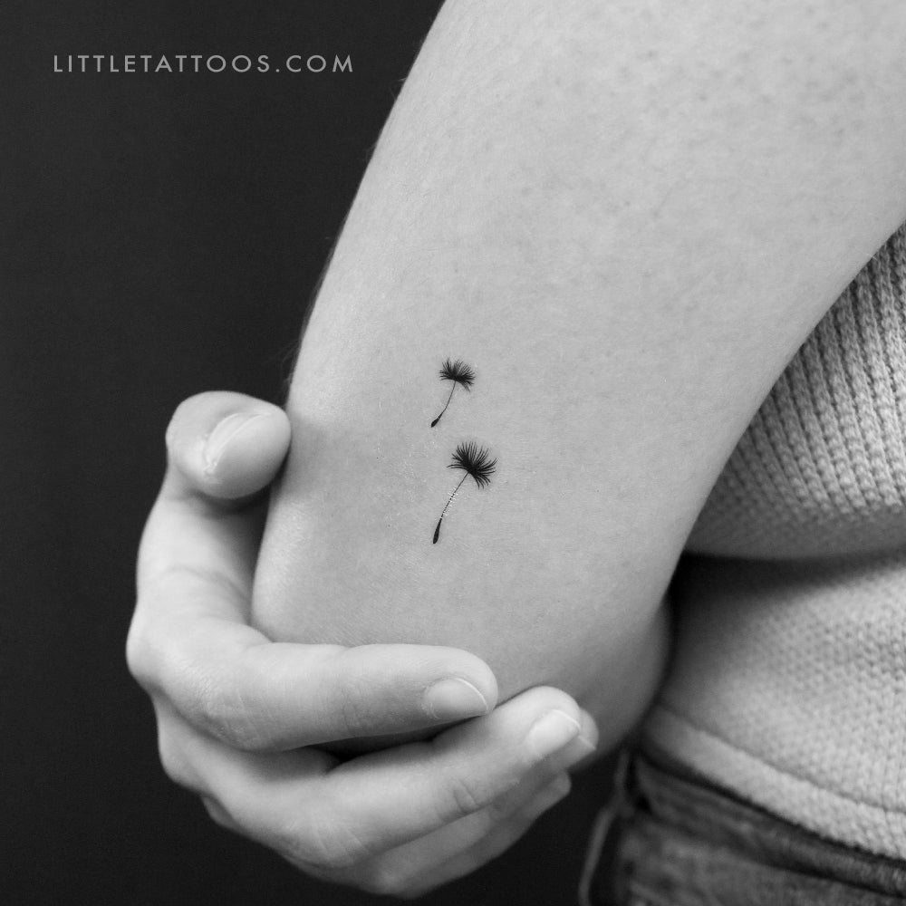 Dandelion Seed Couple Temporary Tattoo - Set of 3