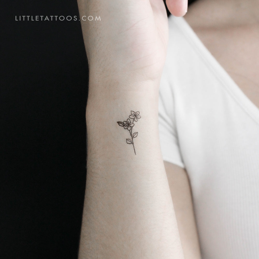 Tiny Flowers Temporary Tattoo - Set of 3