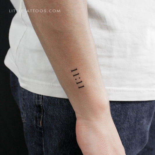 11:11 Angel Number Temporary Tattoo - Set of 3