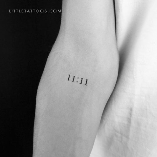 11:11 Angel Number Temporary Tattoo - Set of 3