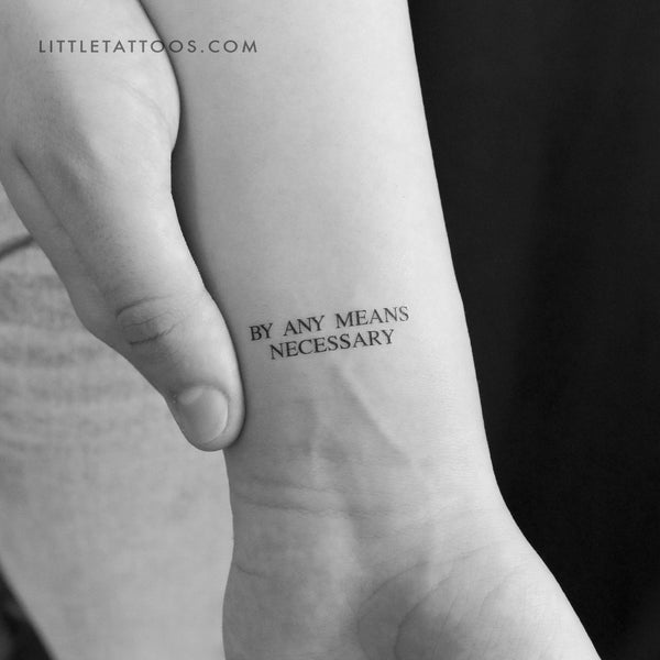 By Any Means Necessary Temporary Tattoo - Set of 3