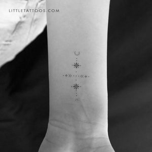 Small Wrist Ornament Temporary Tattoo by Puntuak - Set of 3