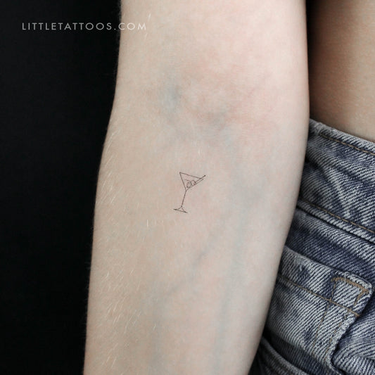Tatuaje temporal de cóctel Manhattan (juego de 3)