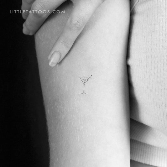Tatuaje temporal de cóctel Manhattan (juego de 3)