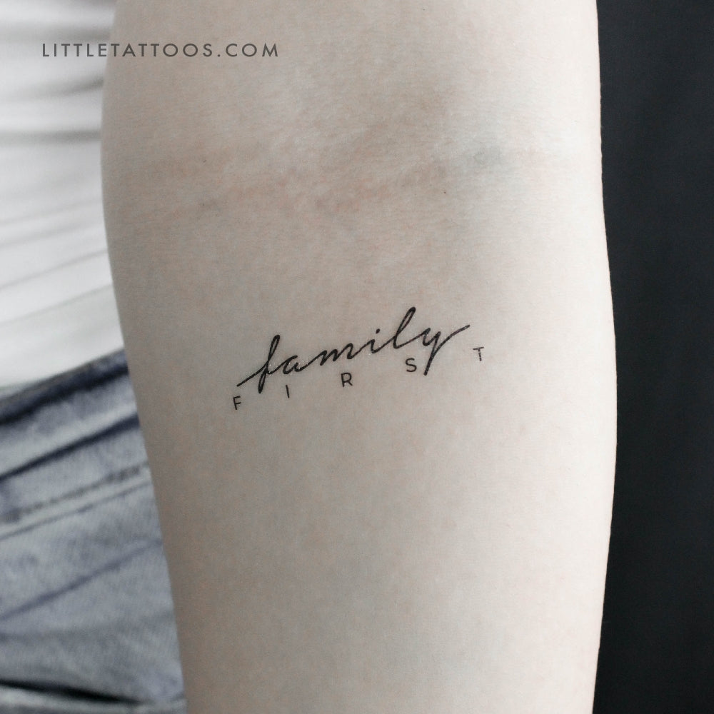 Family First Temporary Tattoo - Set of 3