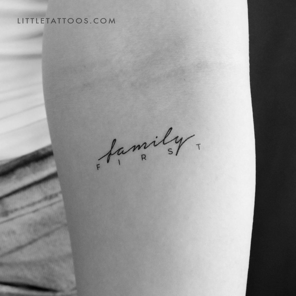 Family First Temporary Tattoo - Set of 3