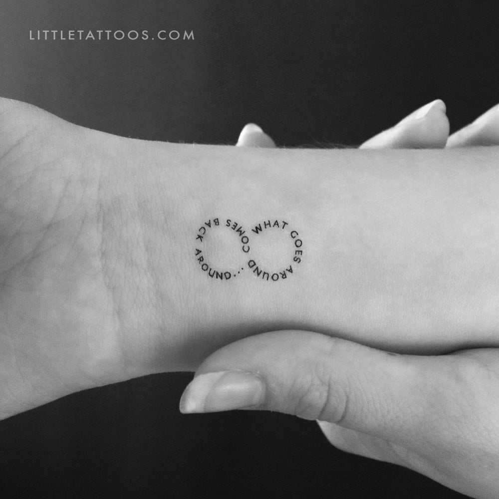 What Goes Around, Comes Around... Temporary Tattoo Set of 3 Little