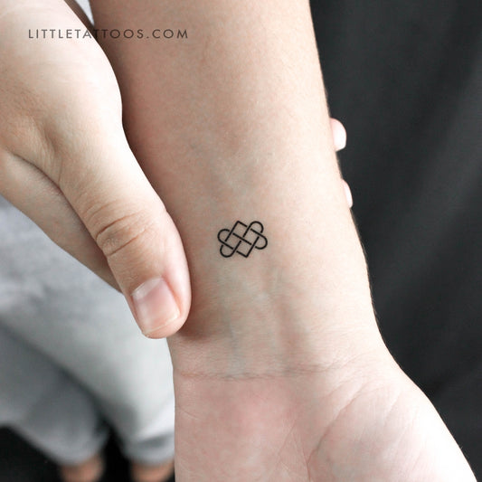 Tatuaje temporal de nudo celta de amor (3 unidades)