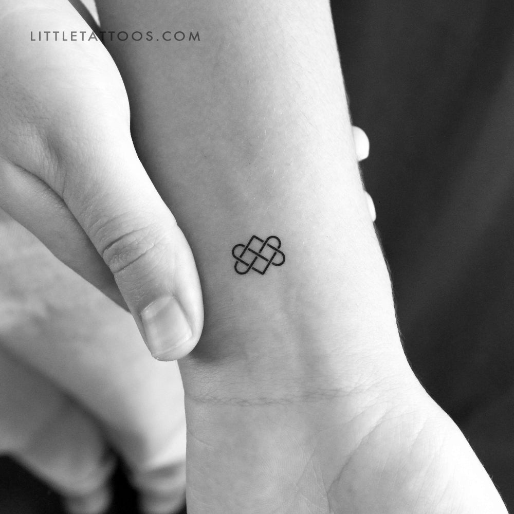 Tatuaje temporal de nudo celta de amor (3 unidades)