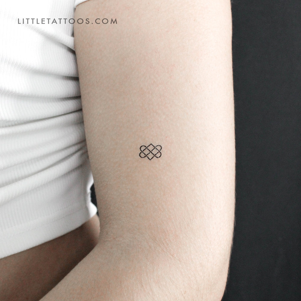 Tatuaje temporal de nudo celta de amor (3 unidades)