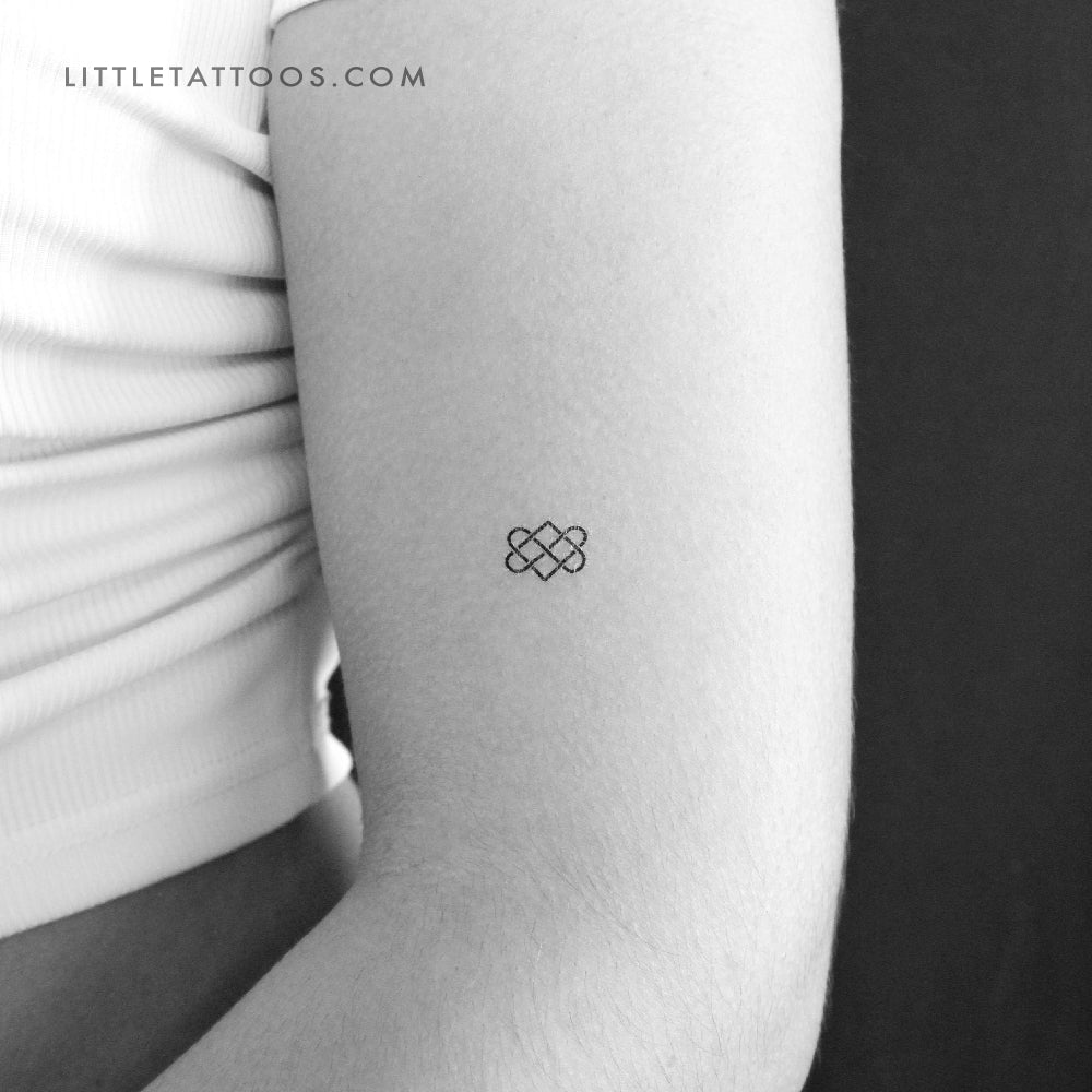 Tatuaje temporal de nudo celta de amor (3 unidades)