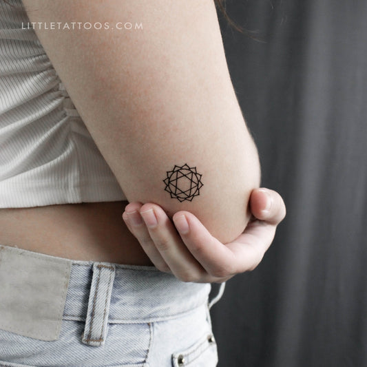 Anahata Chakra Temporary Tattoo - Set of 3