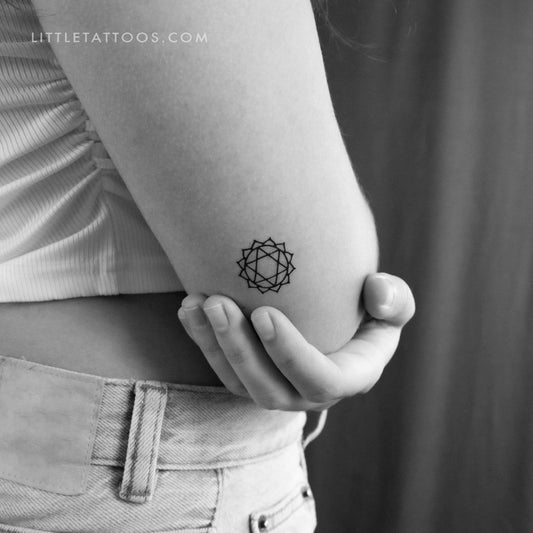 Anahata Chakra Temporary Tattoo - Set of 3