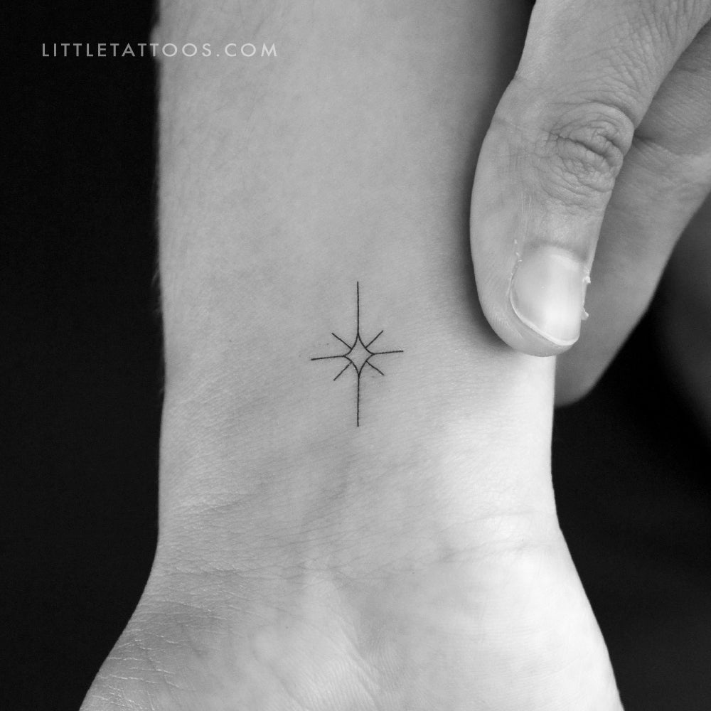 Blackwork Star Tattoo Design – Tattoos Wizard Designs