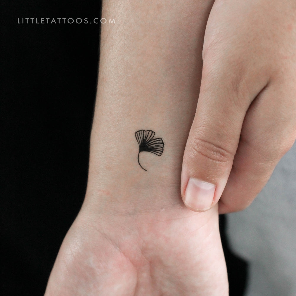 Tatuaje temporal de hoja de ginkgo (juego de 3)