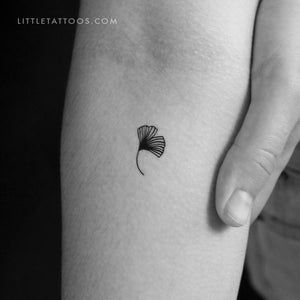 Ginkgo Leaf Temporary Tattoo - Set of 3