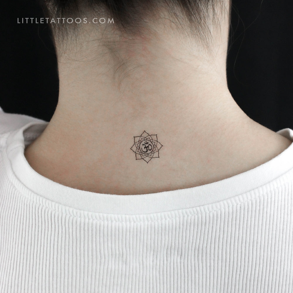 Om Mandala Temporary Tattoo - Set of 3