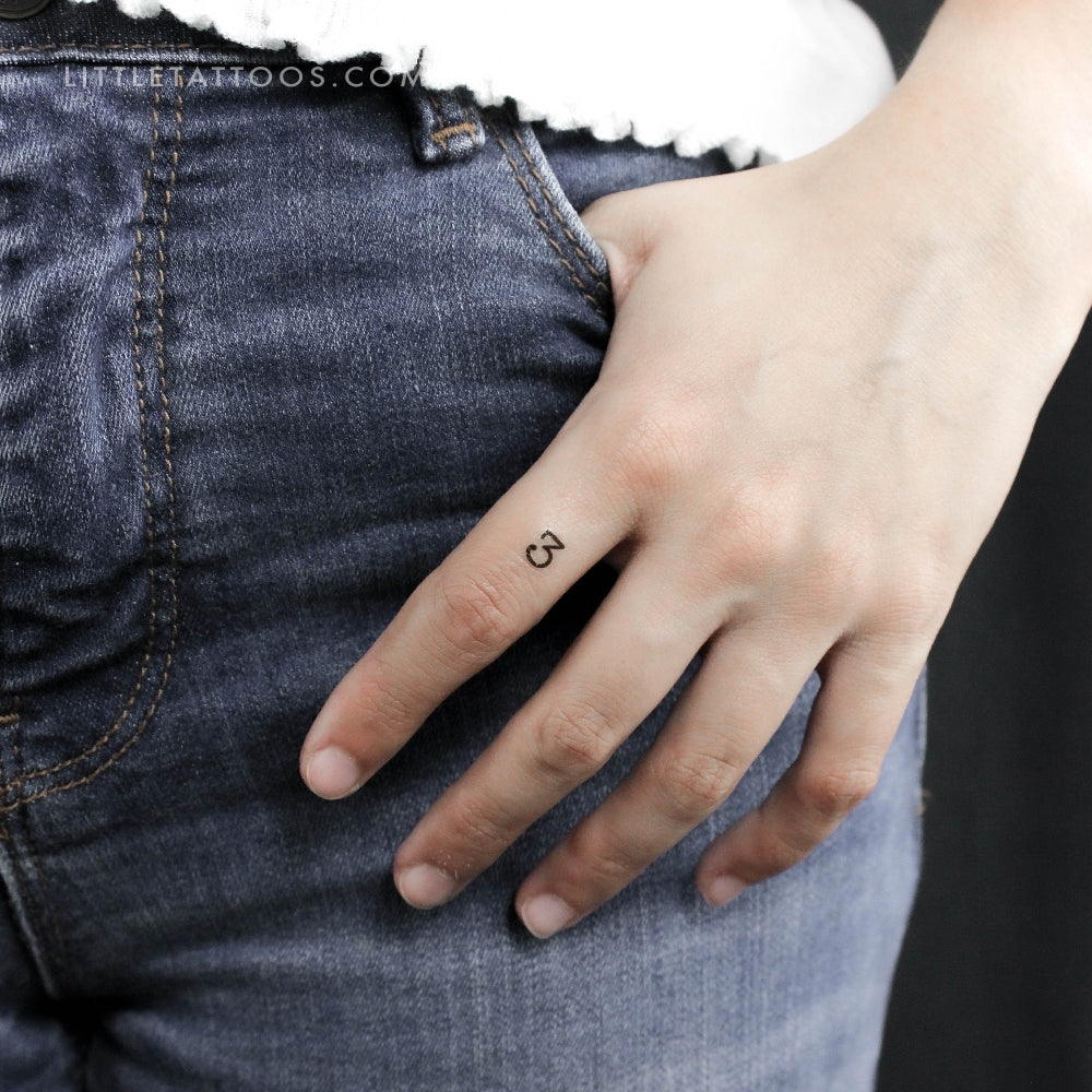 Tatuaje temporal del número 3 - Juego de 3
