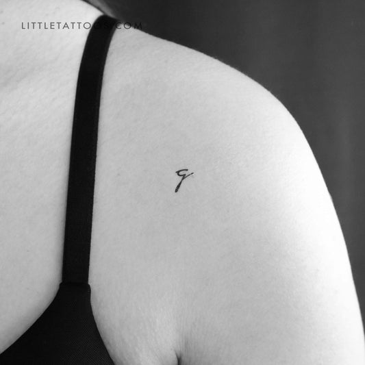 G Handwritten Letter Temporary Tattoo - Set of 3