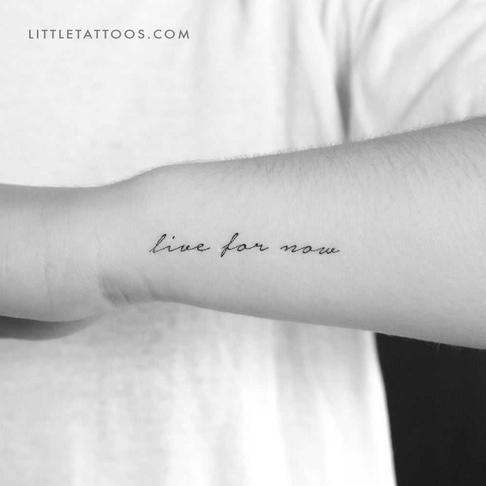 Live For Now Temporary Tattoo - Set of 3