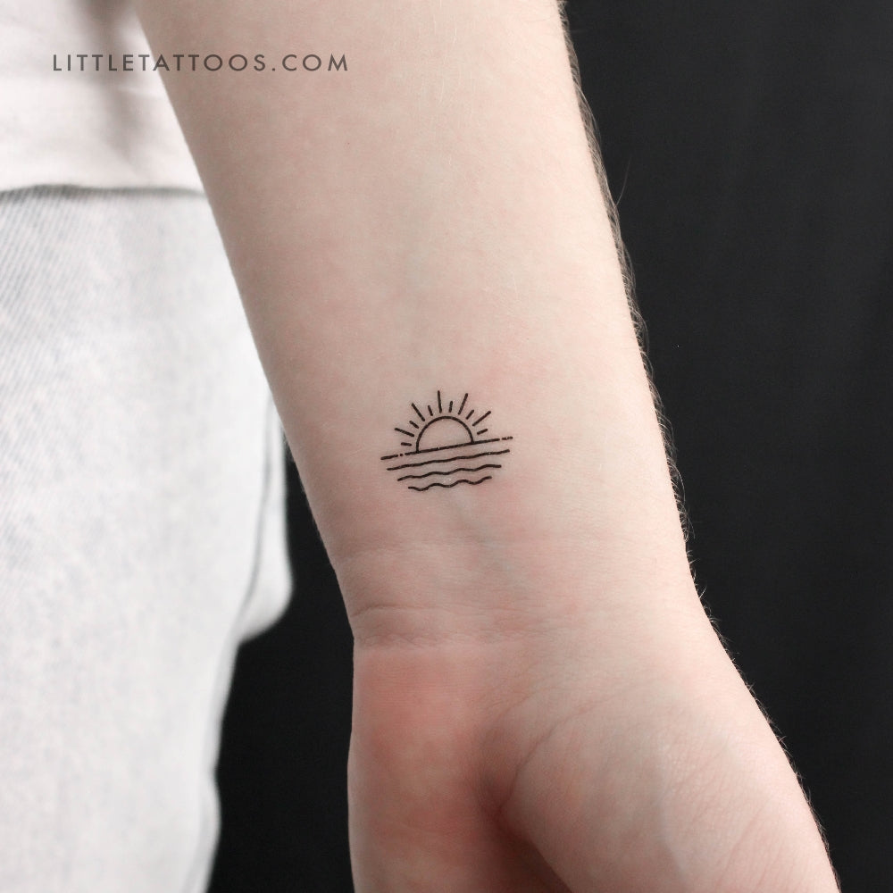 Sea Sun Temporary Tattoo - Set of 3