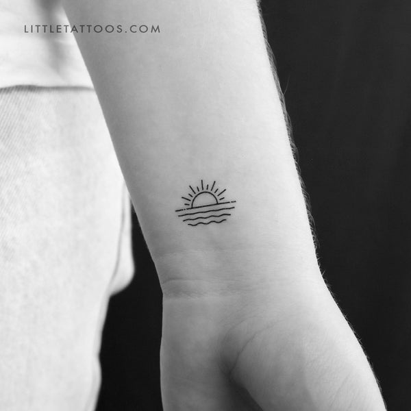 Sea Sun Temporary Tattoo - Set of 3