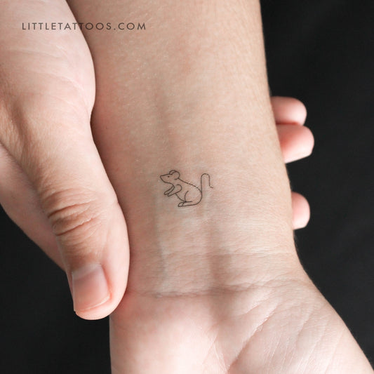 Rat Temporary Tattoo - Set of 3