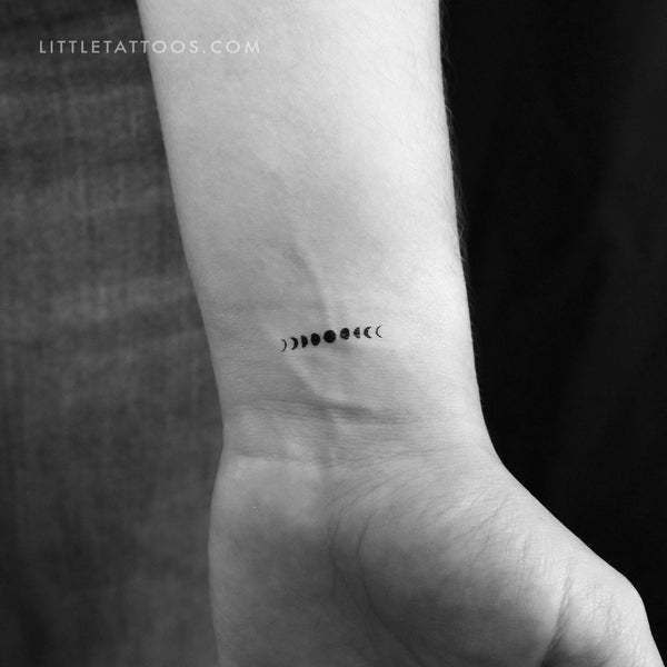 Little Moon Phases Temporary Tattoo - Set of 3