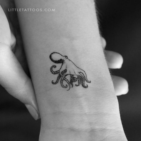 Octopus Temporary Tattoo - Set of 3