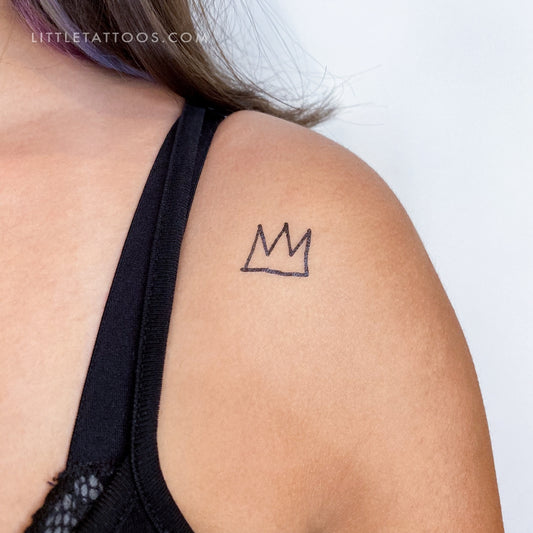 Tatuaje temporal de la corona de Basquiat (juego de 3)