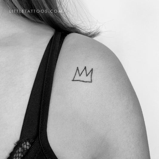 Tatuaje temporal de la corona de Basquiat (juego de 3)