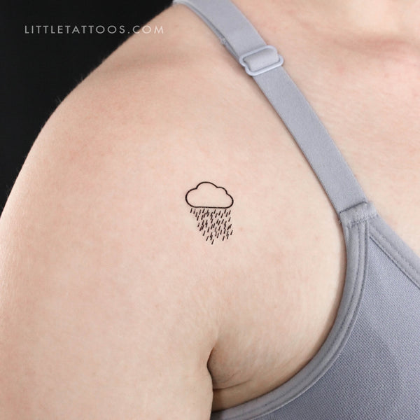 Rain Temporary Tattoo - Set of 3