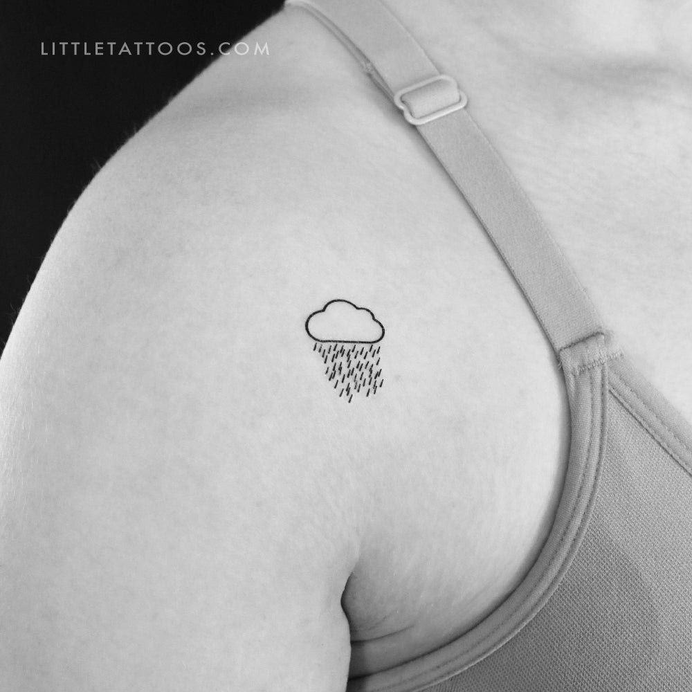 Rain Temporary Tattoo - Set of 3