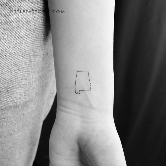 Tatuaje temporal del mapa de Alabama (juego de 3)