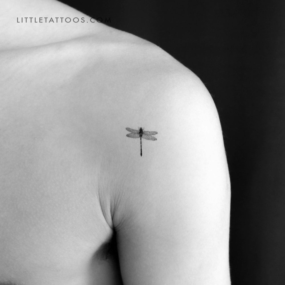Illustrative Dragonfly Temporary Tattoo - Set of 3