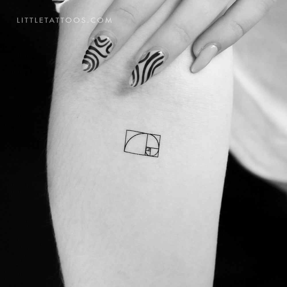 Little Golden Spiral Temporary Tattoo - Set of 3