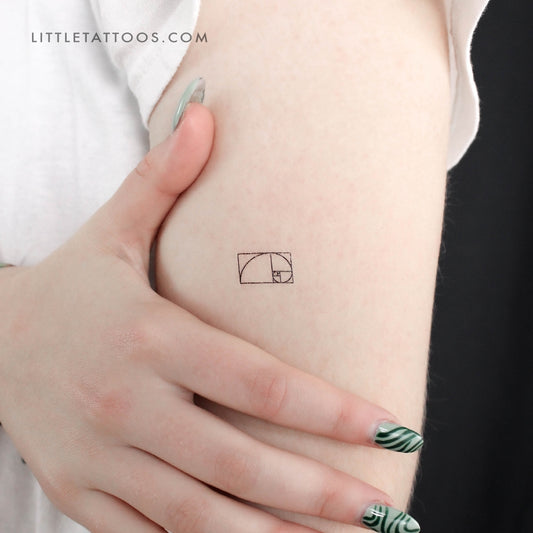 Little Golden Spiral Temporary Tattoo - Set of 3